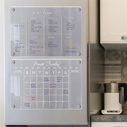 Magnetic Calendar Schedule Board for Monthly and Weekly Planning